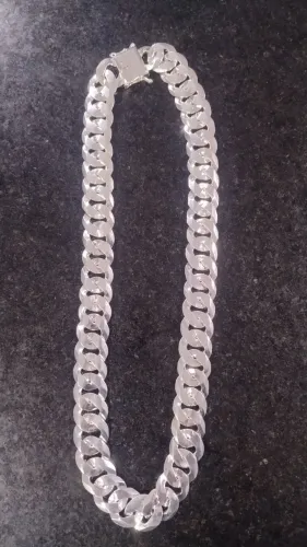 Corrente Banhada a Prata (Prata Mista) 23mm x 70cm