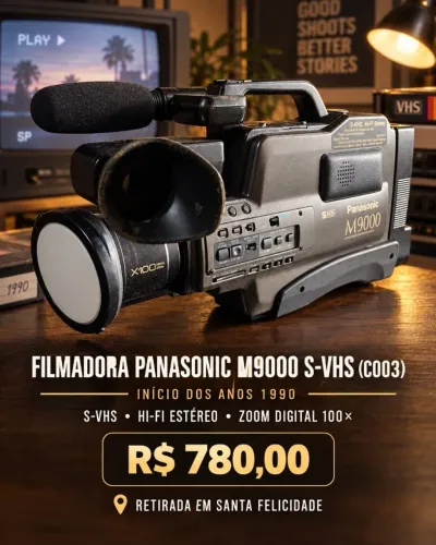 FILMADORA PANASONIC M9000 S-VHS VINTAGE (C003)