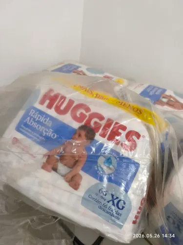 Fraldas Huggies XG 12 a 15kg - Pacote com 66 Unidades