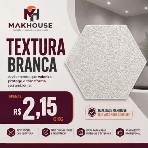 TEXTURA STANDARD BRANCA R$2,15 O KG