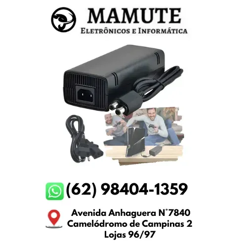 Fonte Para Xbox 360 Slim 2 Pinos Bivolt 110v 220v