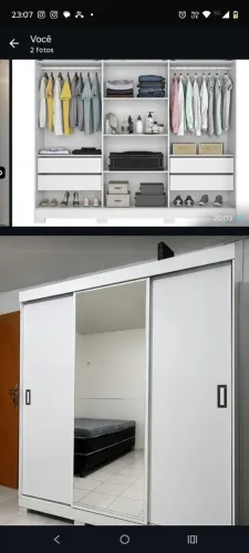 Guarda roupa 3 portas com espelho