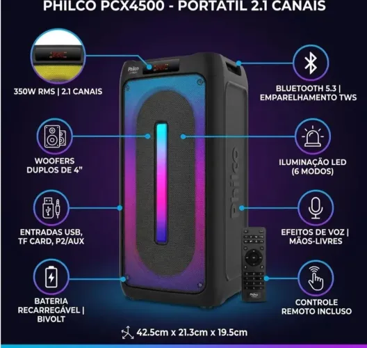 Caixa de som philco