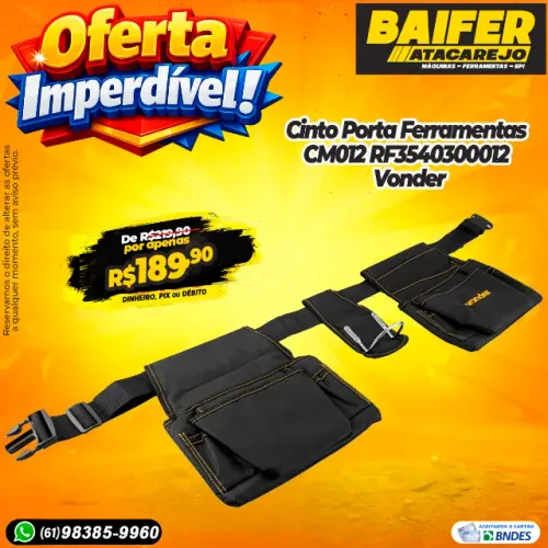 Cinto Porta Ferramentas CM012 RF3540300012 VONDER