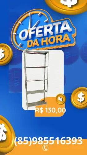 PRATELEIRAS DE AÇO GALVANIZADO EM OFERTA