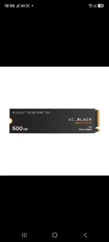 SSD M.2 WESTERN DIGITAL (WD) Black 500 GB M.2 PCIe 4.0 6800 / 5800 MB/s