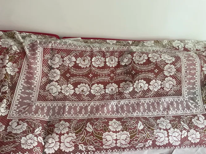 Toalha de mesa 2,50 m fibra de coco com franja
