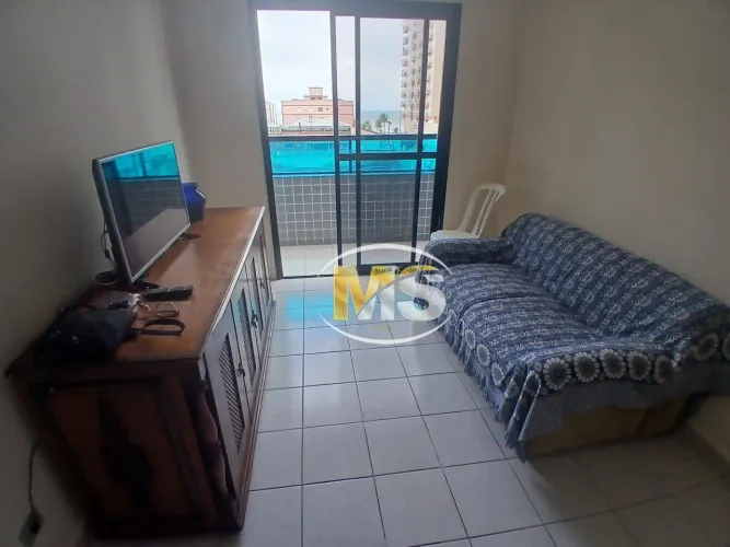 Apartamento Mobiliado com 1 dormitório com Sacada vista mar para alugar, 48 m² por R$ 2.30