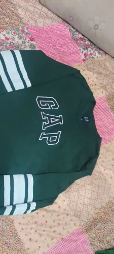 Camiseta GAP original Verde Unissex Manga longa nova