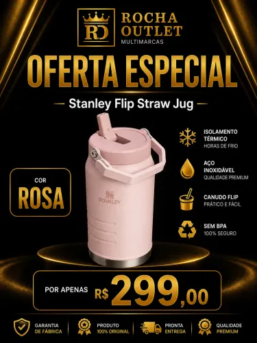 Copo Stanley Flip Straw Jug Rosa Térmica Original Na Caixa