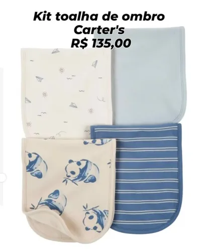 Pano de boca e toalhas Carter's 