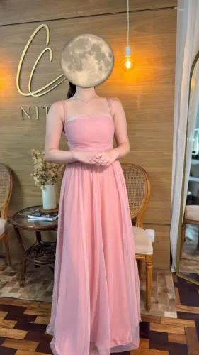 Vestido de festa/formatura/casamento (ROSA ROSÊ +/- #F4A4A8 e #D68589)