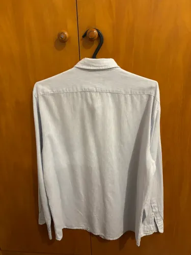CAMISA DE LINHO AZUL CLARA