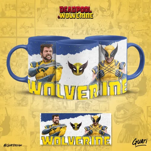 Caneca deadpool e wolverine 325ml