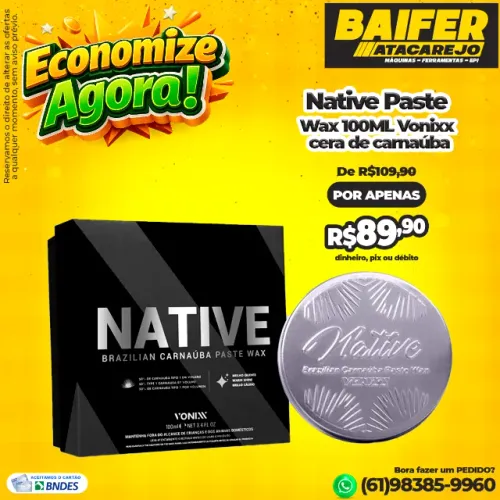 Native Paste Wax 100ML Vonixx Cera de Carnaúba