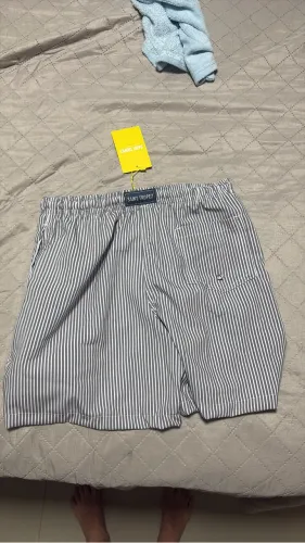 Bermuda Short Saint Tropez Listrado Cinza