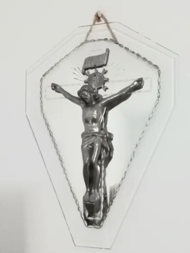 crucifixo de parede antigo veneziano  anos 1950 