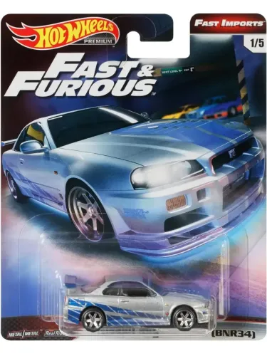 Hotwheels Premium Nissan Skyline GTR R34 - Fast Imports