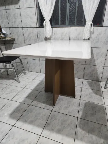 Mesa de vidro 4 lugares 120cmx80cm