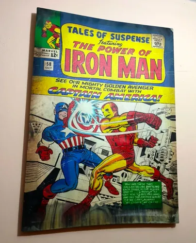 Quadro tela da capa da revista em quadrinhos Tales of Suspense #58