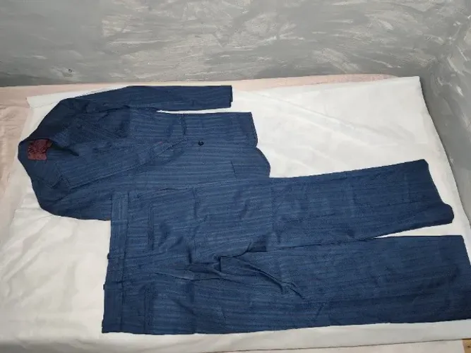 Conjunto Terno e Calça Duete Vintage Azul Classico 1950