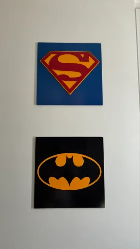 Quadros decoração heróis quarto infantil