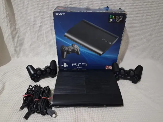 PLAYSTATION 3 SUPER SLIM CECH 4214 B CAIXA SERIAL BATE