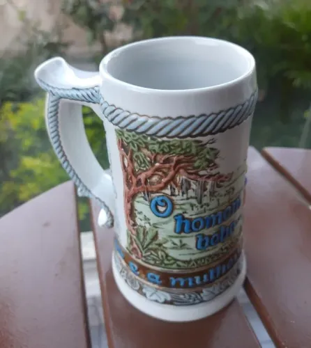 Caneca antiga em cerâmica Ceramarte louça antiga caneca para Chopp