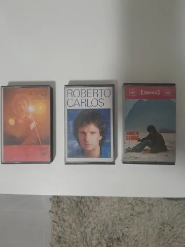Fitas K7 originais do Roberto Carlos - kit com 3 unidades