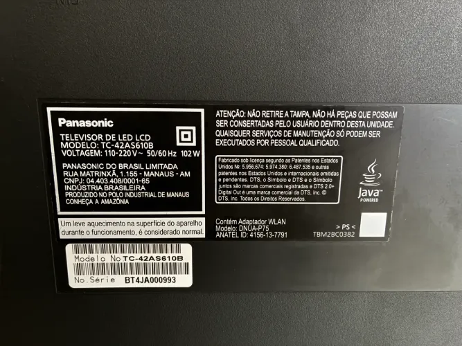 TV Panasonic 42 LED (TC-42AS610B)