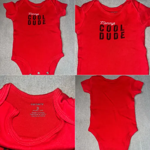 Body infantil vermelho Carters 3 meses