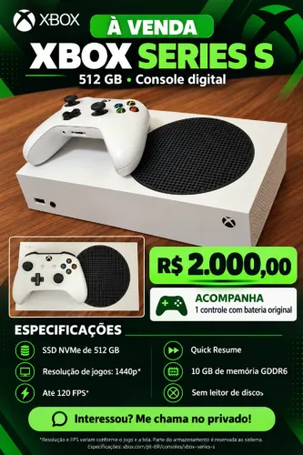 Xbox Series S 512 Gb + Controle