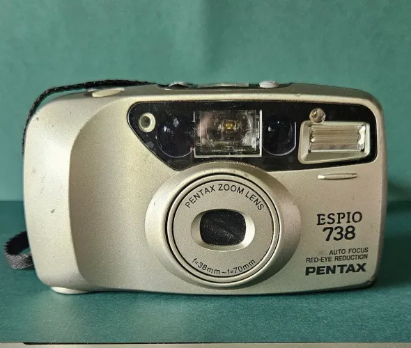 câmera analógica pentax espio 738
