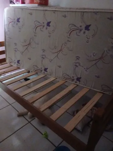 Cama de madeira solteiro