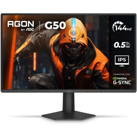 Monitor Gamer AOC Agon G50 24? IPS 144Hz 0,5ms - Novo e Lacrado