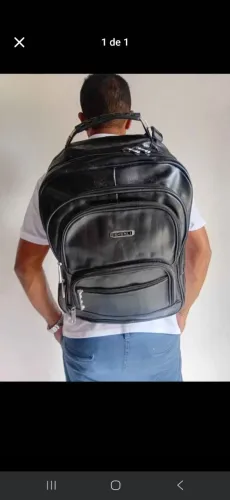 Mochila couro sintético