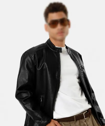 Jaqueta de couro masculino 