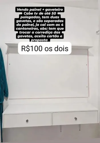 Painel TV mais gaveteiro