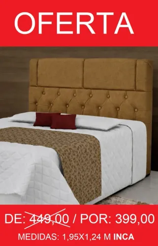 Cabeceira para cama king estofada - promoção