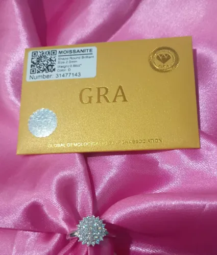 Anel chuveiro moissanite Elaine Palma,prata950