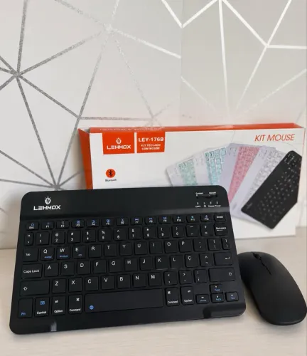 Kit teclado e mouse sem fio Bluetooth- 