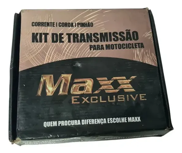 Kit Relação Transmissão Biz 125 Sem Retentor Maxx Premium Preto