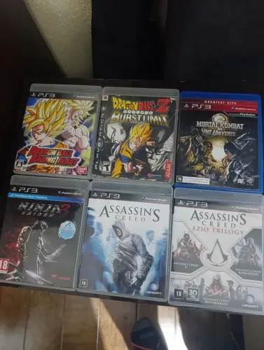 Lote jogos ps3 / DRAGON BALL / assassins creed / ninja gaiden