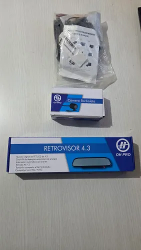 Sensor de estacionamento Universal Prata com câmera Borboleta e Retrovisor Digital