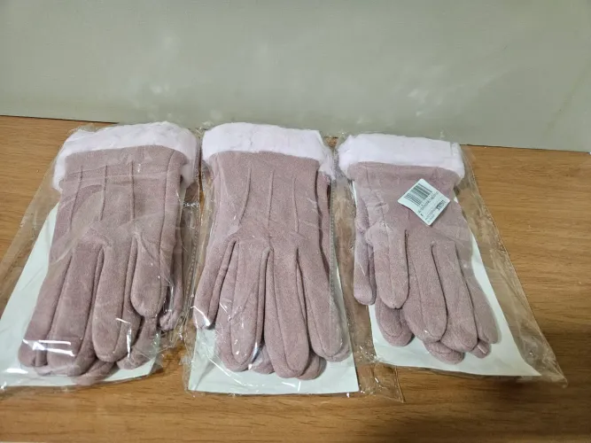 Luva feminina de frio forro de lã