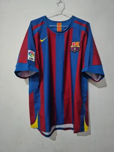 Camisa Original do Barcelona 2005 Ronaldinho 10, G
