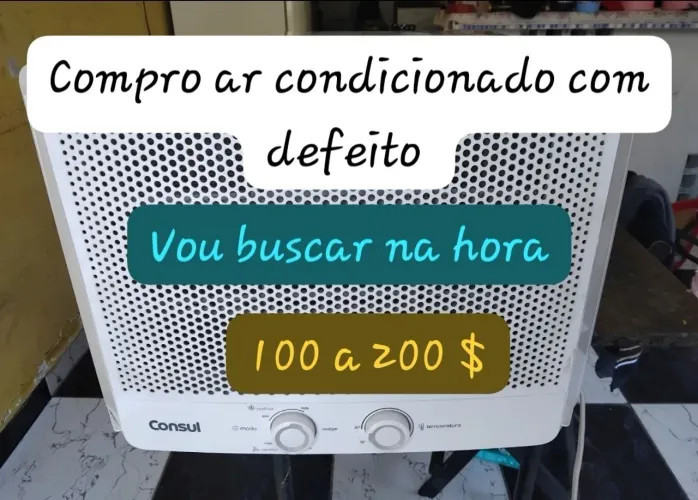 Ar condicionado com defeito, vou buscar na hora