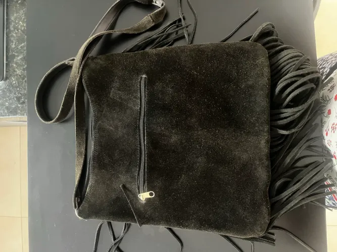 Bolsa de franjas couro 