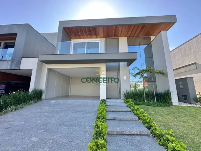 Casa moderna com vista deslumbrante para o lago no Reserva da Pedra!