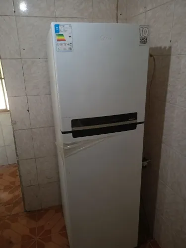 Geladeira Midea Frost free duplex 425l Inverter Br Midea Bivolt Branco